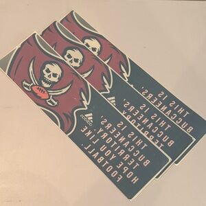 NEW Tampa Bay Buccaneers’ Adidas window decal bundle (set of 3)